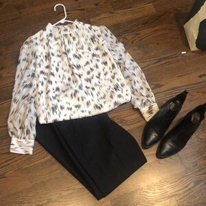 Vince Camuto Blouse with Metallic Threads